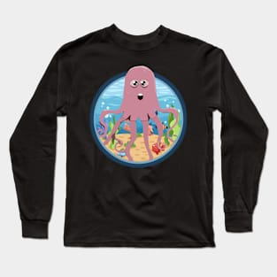 Pink Octopus Long Sleeve T-Shirt